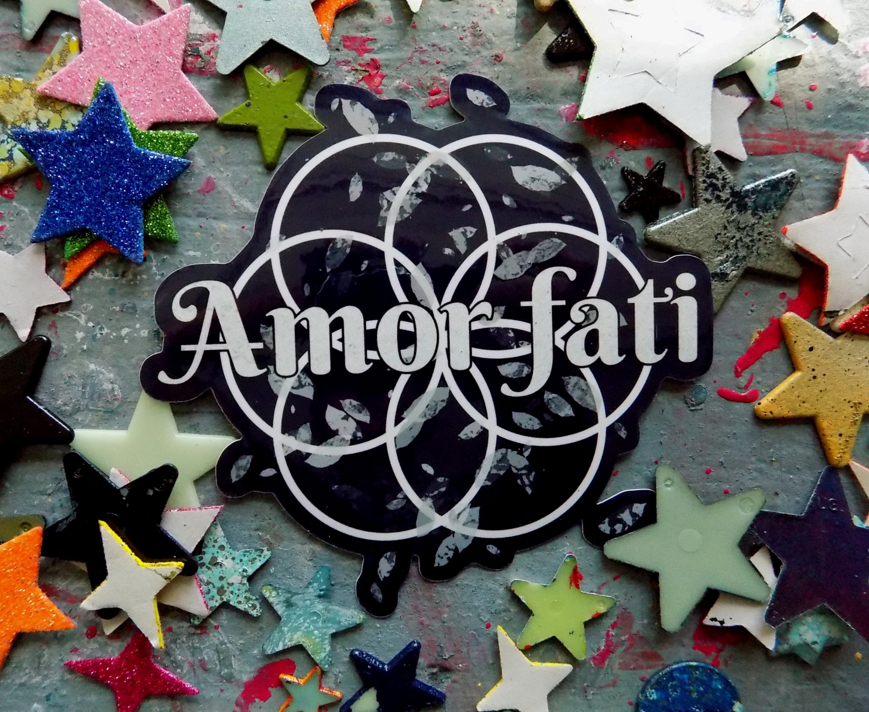 Amor Fati - Black - Amor Fati - Sticker